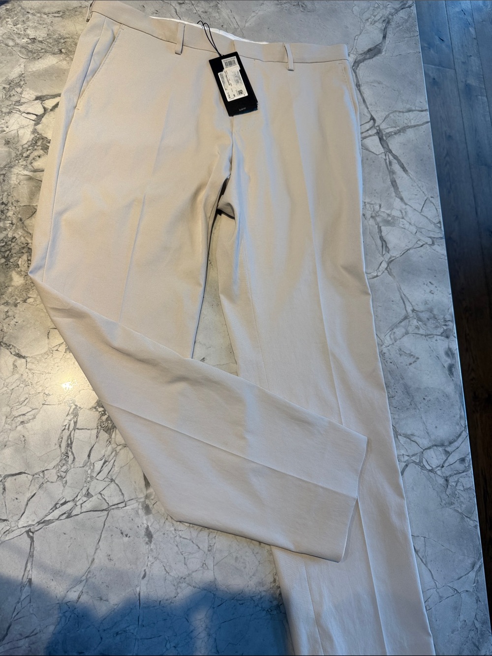 BOSS Men's Dress Pants in Light Beige/Cream